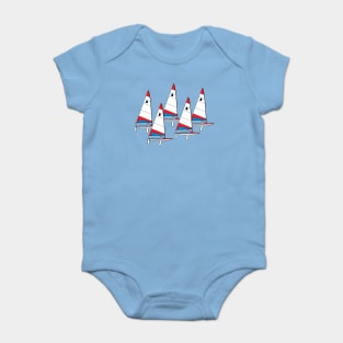 Topper Sailboats Racing Baby Bodysuit